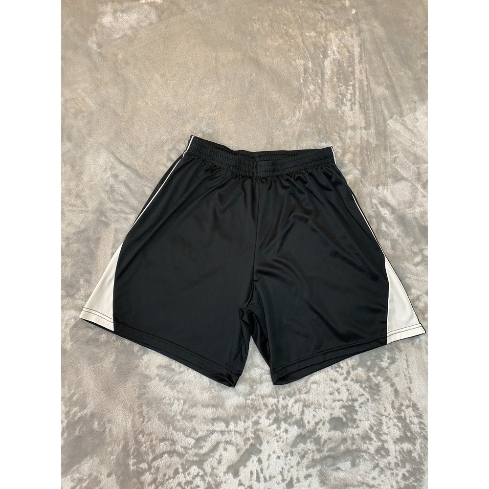 Challenger Teamwear Athletic Shorts Mens Medium Black White Soccer Gym Traning
